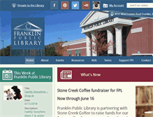Tablet Screenshot of franklinpubliclibrary.org
